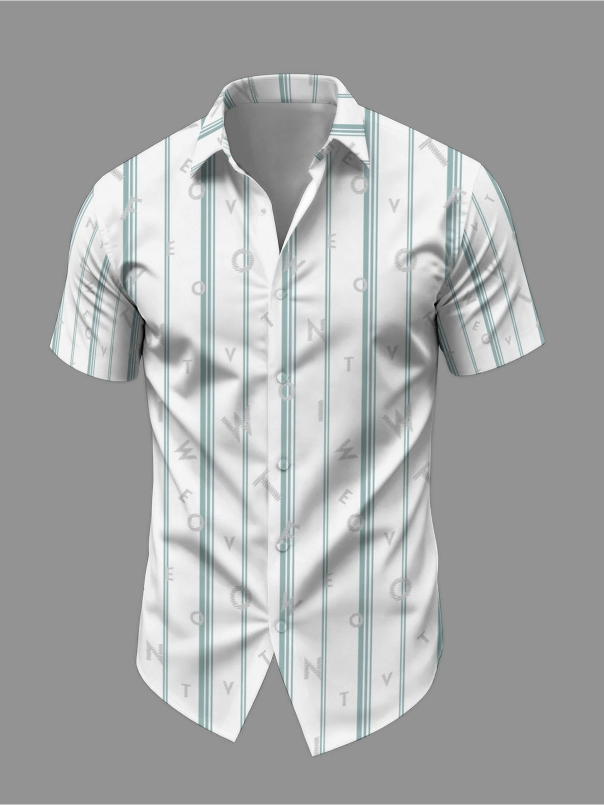 Men'S Casual Fashion Short-Sleeve Shirt, Featuring a Easy Artistic Line Graffiti Print, Slim-Fit Street Style for Daily Commuting, a Collared Top for Teenagers And Men, a Casual Holiday Surprise Gift