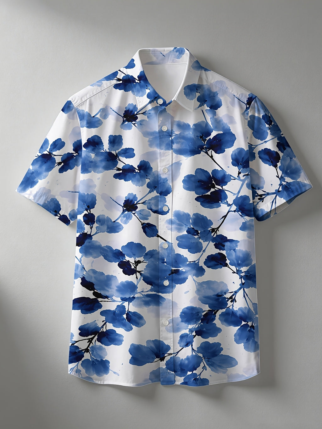 New Summer Short Sleeve Shirt for Men, Hawaiian Style, Youthful Beach Casual, Men'S Top, Casual And Comfortable, Lightweight Short Sleeve Button-Up Shirt, Breathable Material, Casual Lapel Style