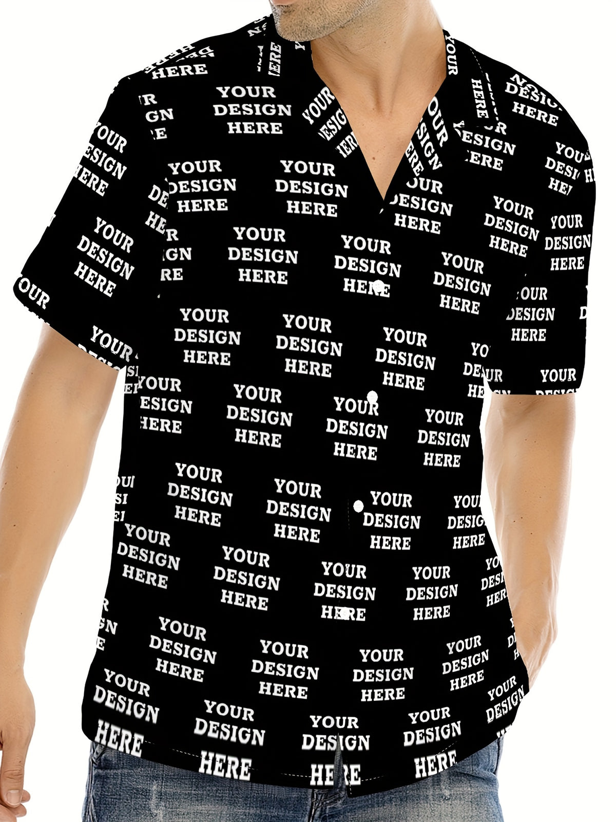 Jiao Jia+ Custom Product - Custom CUSTOM Summer Personalized Cartoon Print Ocean Animal Casual Shirt