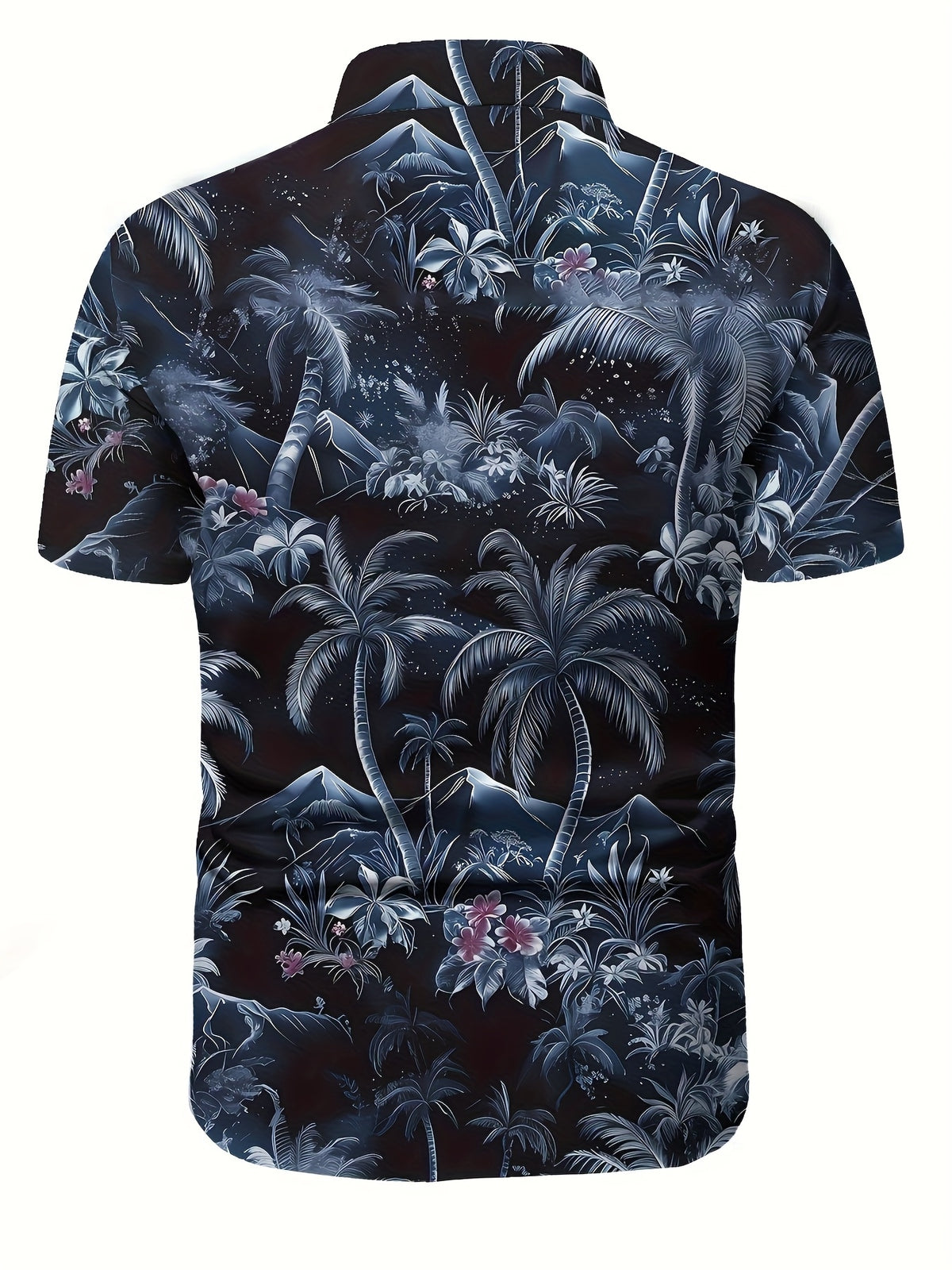 Summer New Men's Short Sleeve Hawaiian Shirt Fashion Casual Tropical Coconut Tree Pattern Design Men's Top