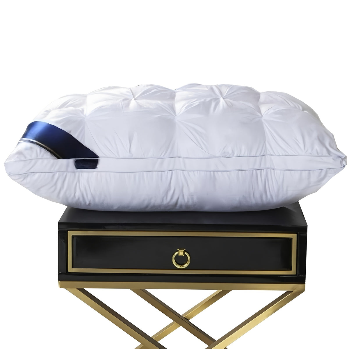 1/2pcs White Hotel Five-Star Cervical Spine Neck Pillow - Support for all-Season Bed, High-Density Non-Collapse Core, Machine-Washable Cover Suitable for Home & Hotel Use, Multi-Position Sleeping (Back/Side/Stomach)