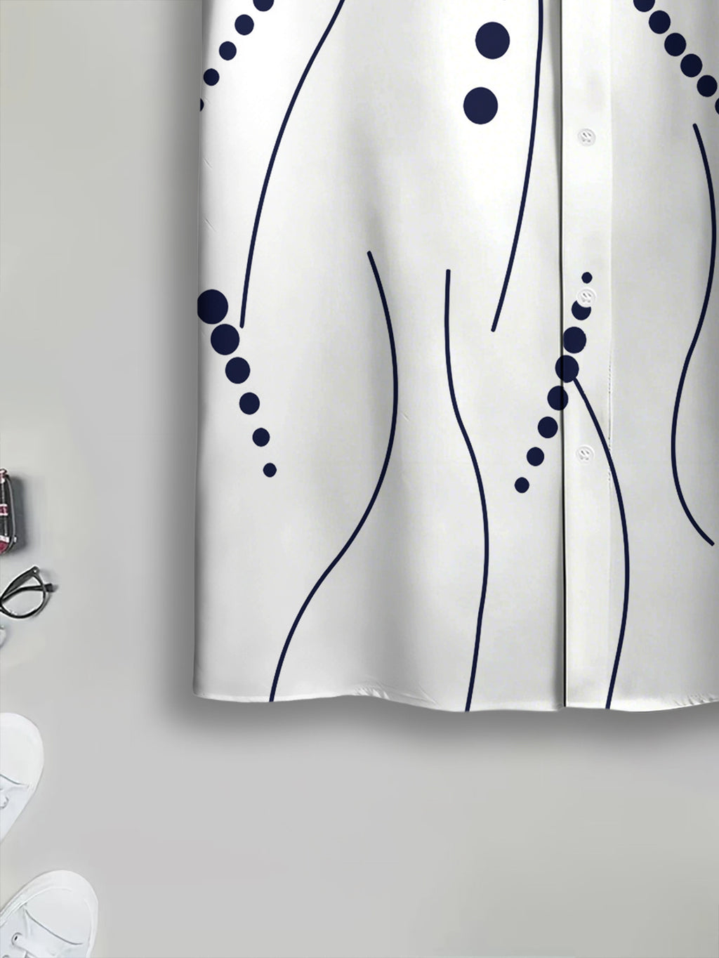 Casual Style Men's Casual Shirt Print Abstract Dots And Lines Summer Pattern Highlight