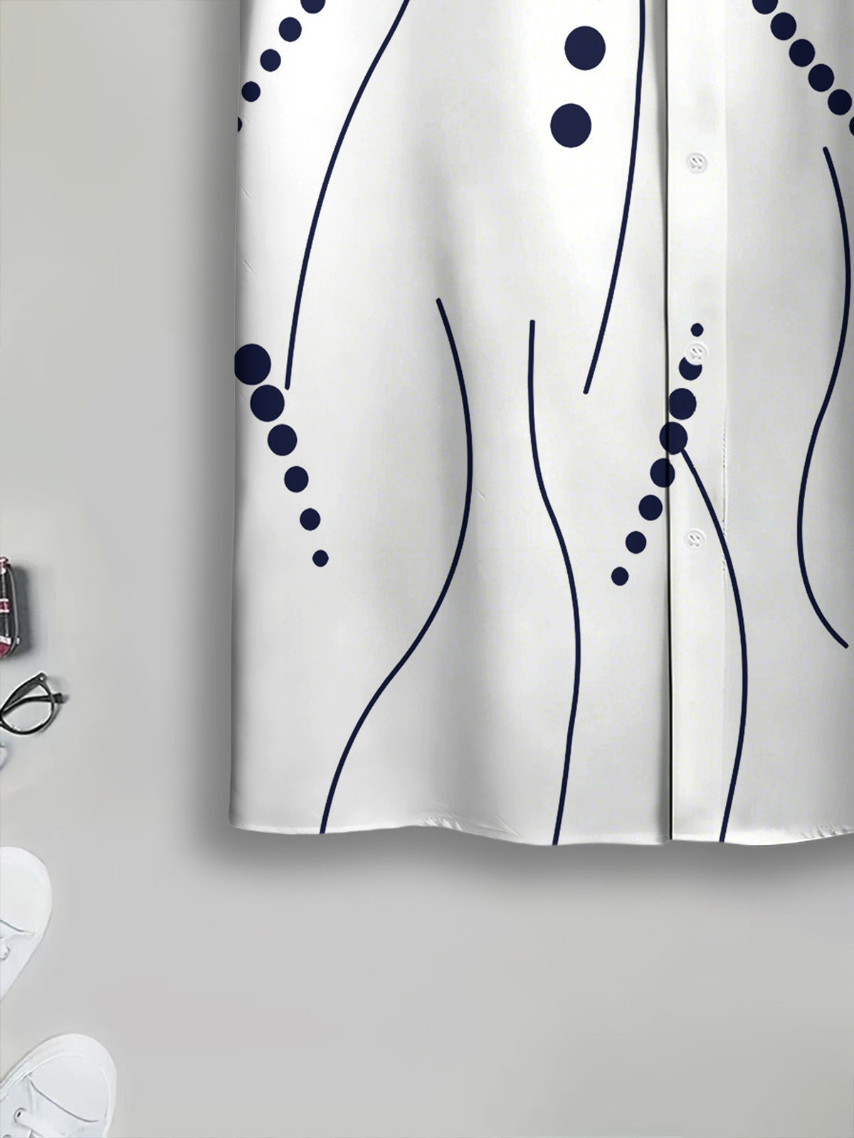 Casual Style Men's Casual Shirt Print Abstract Dots And Lines Summer Pattern Highlight