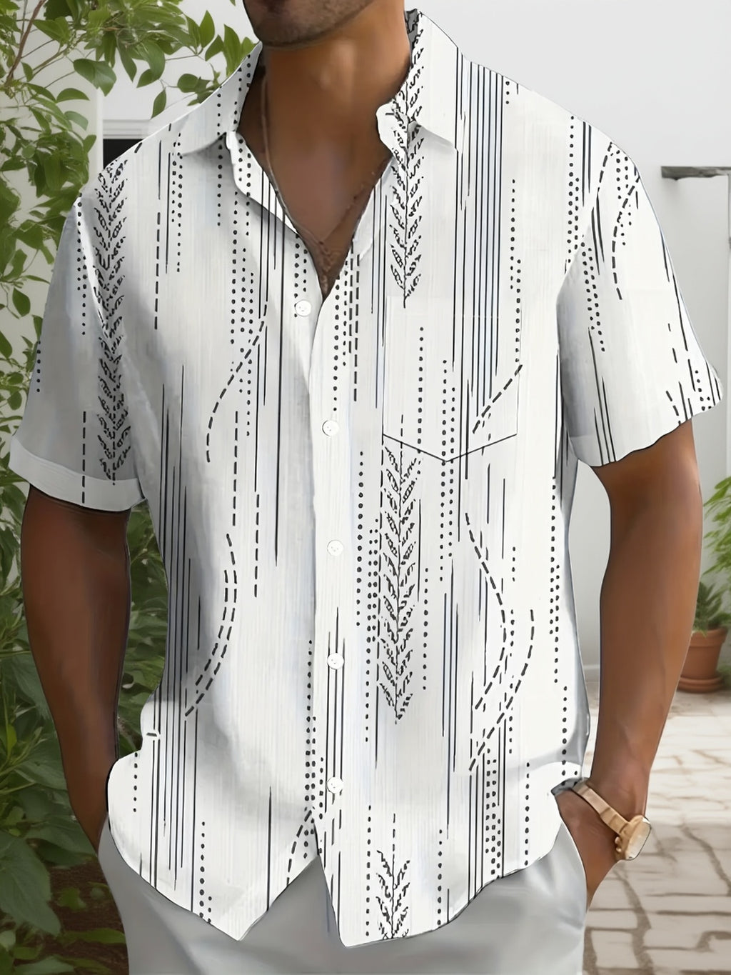 Cross-Border Men'S Plus-Size Shirt 063