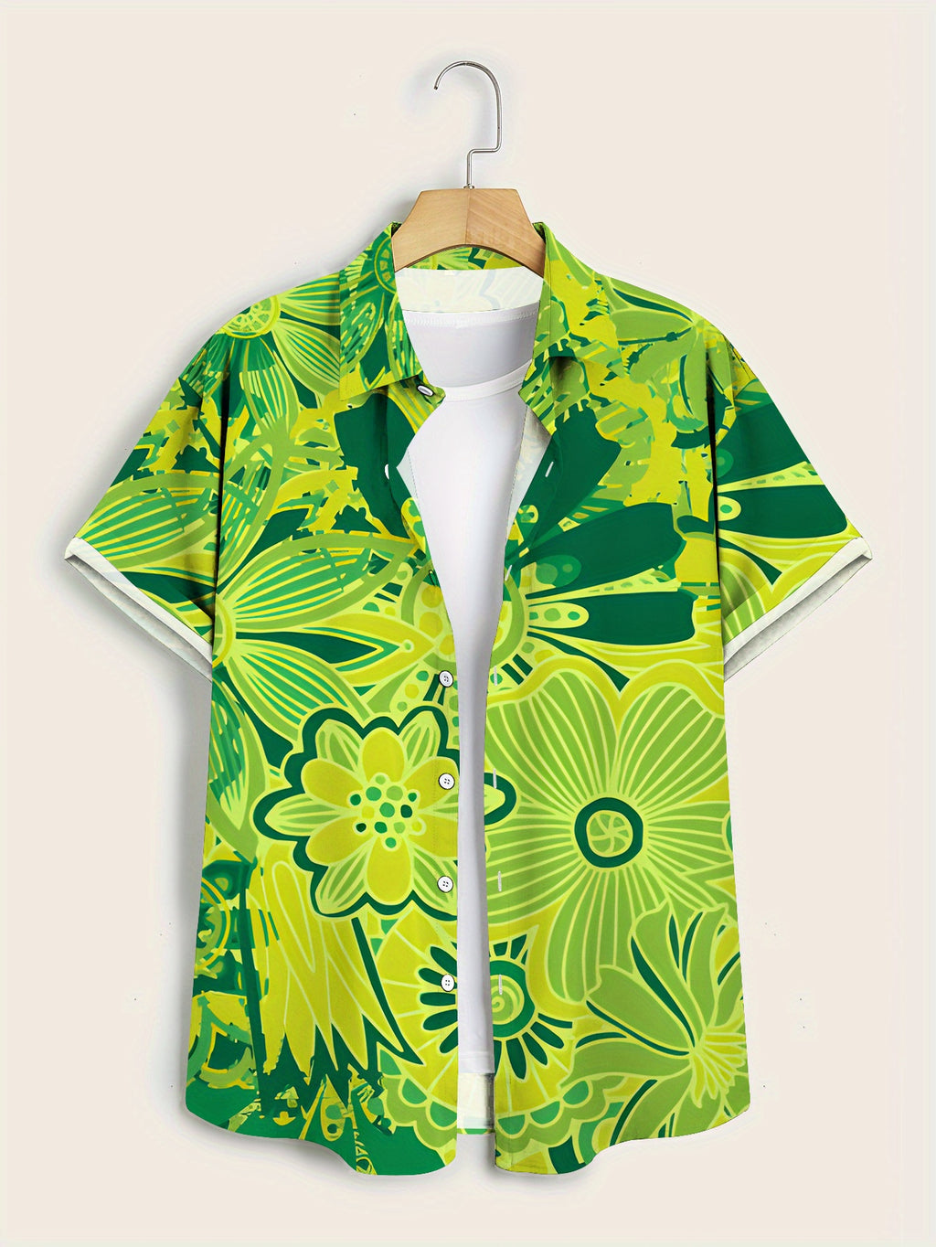 Men'S Casual Shirt, Comfortable Short Sleeve Top, Summer Vacation Shirt, Casual Party Wear And Summer Outdoor Activities