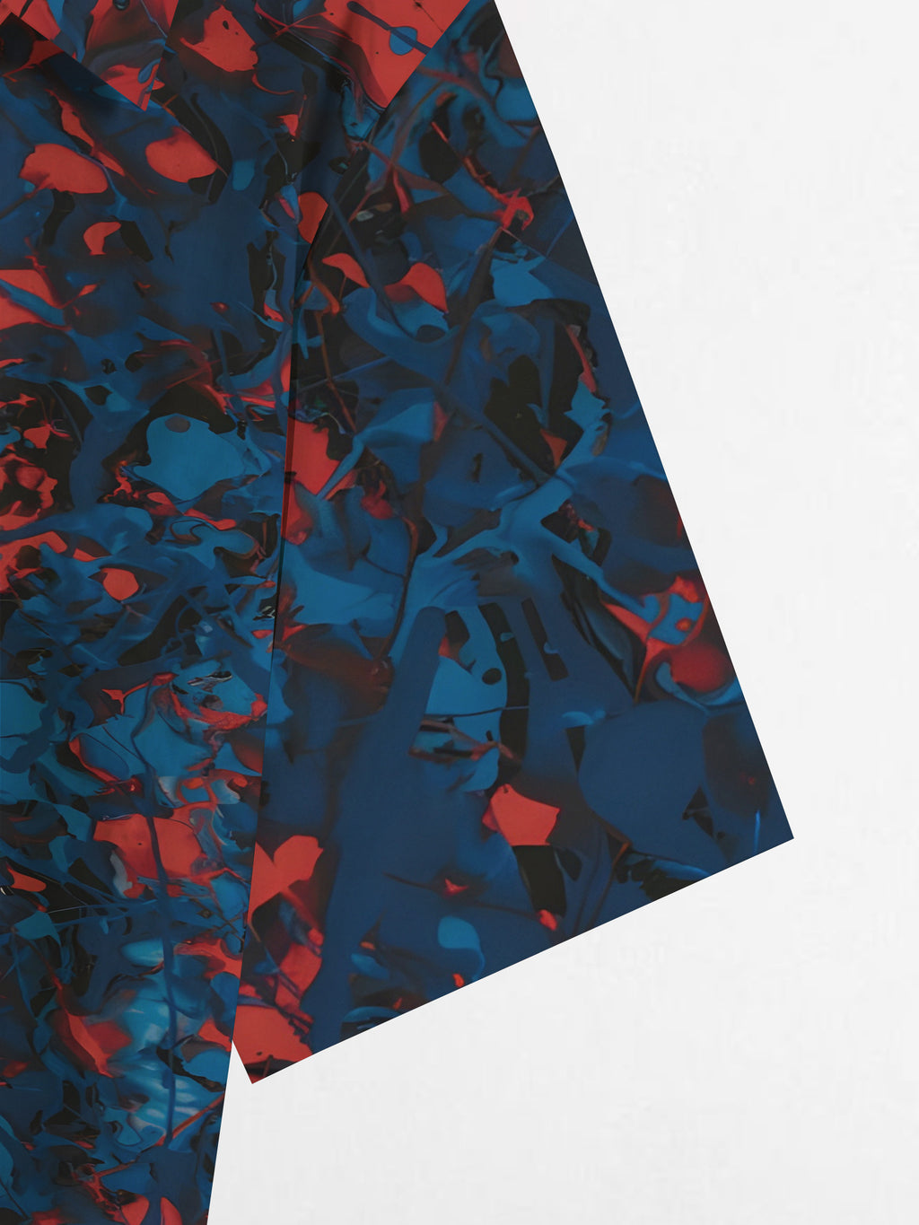Men'S Casual Shirt with Tropical Blue And Red Prints from Hawaii - Short-Sleeved with Button Design, Perfect for Summer Outdoor And Leisure Wear