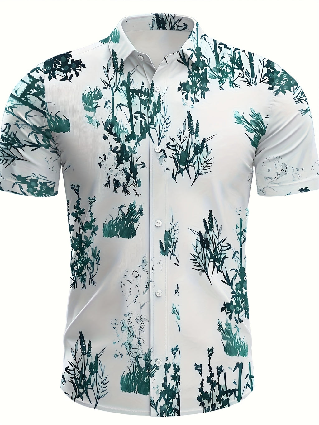 Summer New Men's Short Sleeve Hawaiian Shirt Fashion Casual Tropical Floral Pattern Design Men's Top