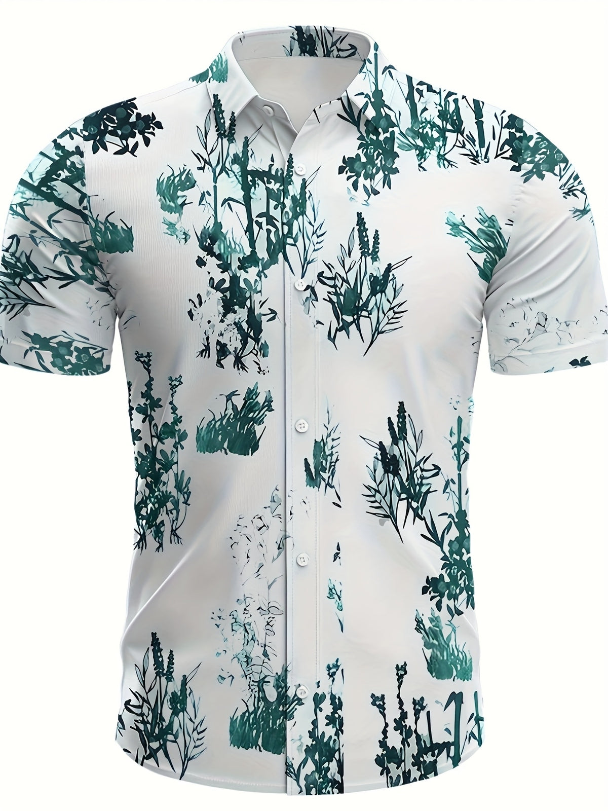 Summer New Men's Short Sleeve Hawaiian Shirt Fashion Casual Tropical Floral Pattern Design Men's Top