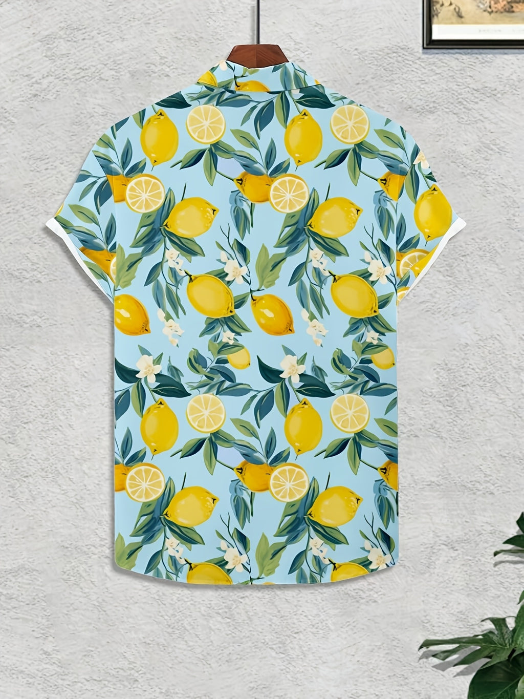 Men's Hawaiian Casual Vacation Print Button-Up Short Sleeve Shirt