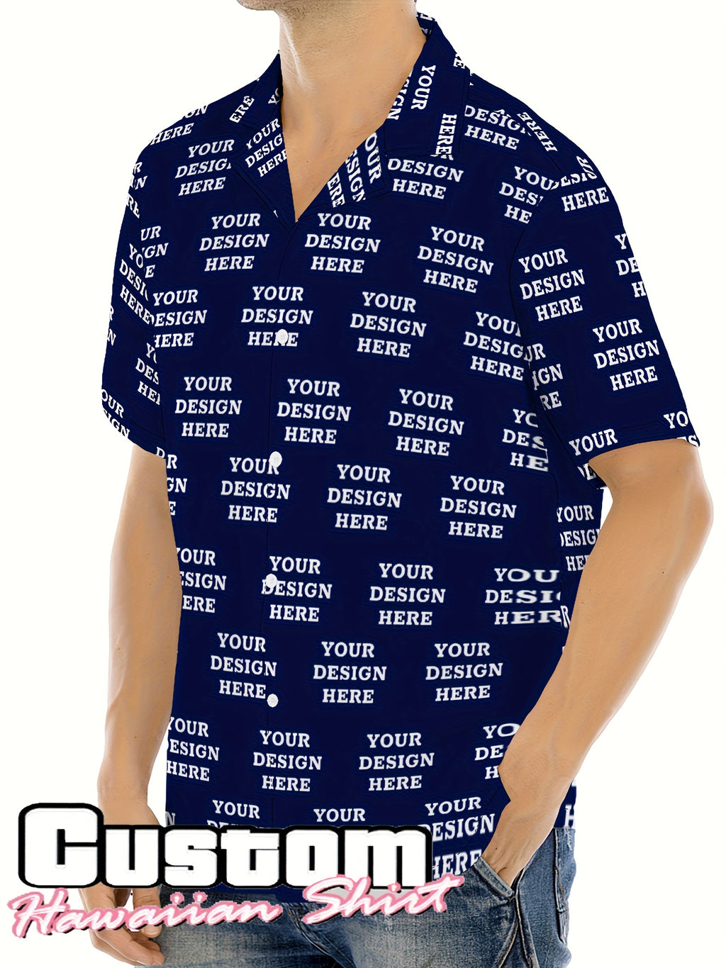 Jiao Jia+ Custom Product - Custom CUSTOM Summer Personalized Cartoon Print Ocean Animal Casual Shirt