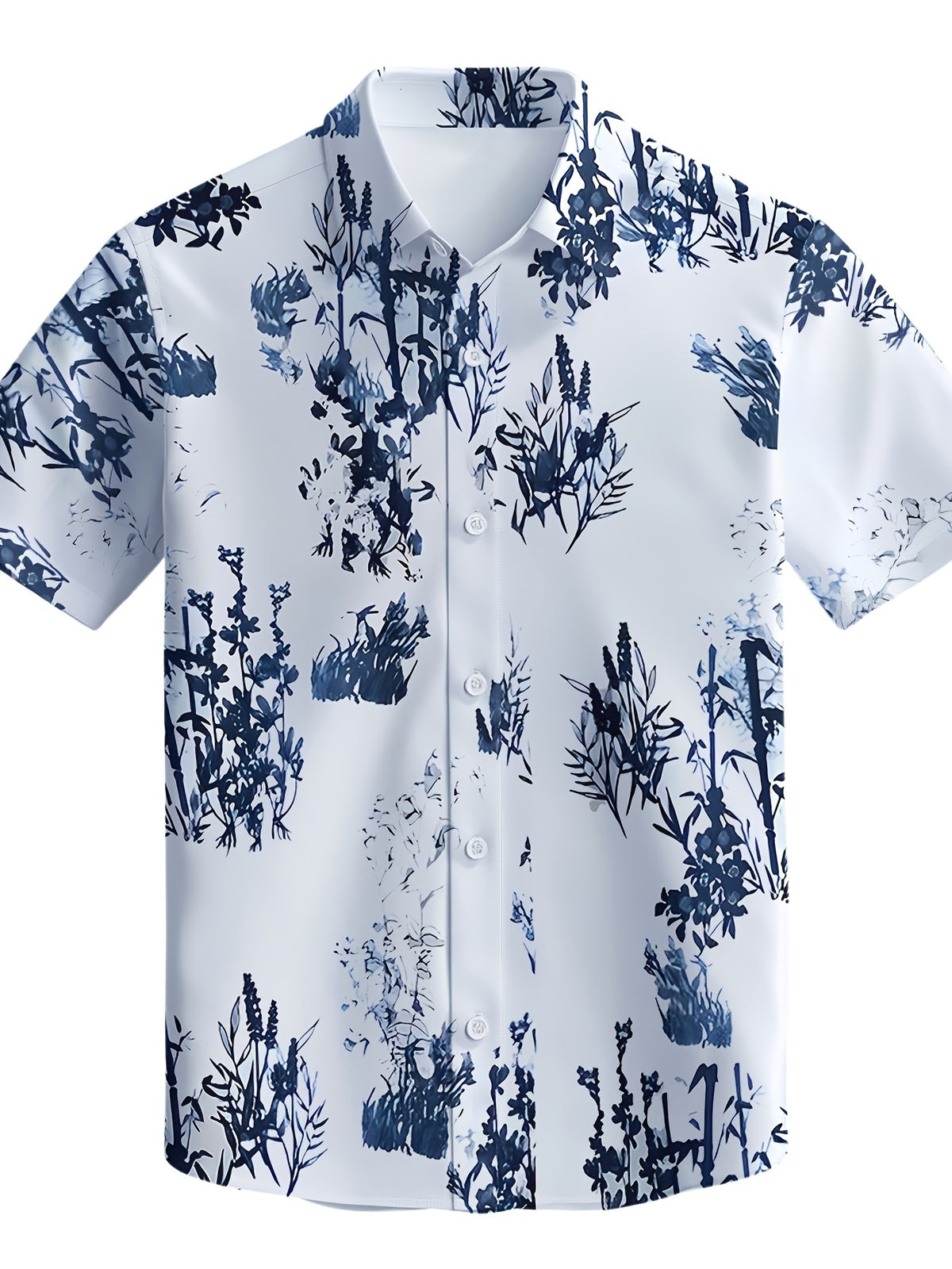 Summer New Men's Short Sleeve Hawaiian Shirt Fashion Casual Tropical Floral Pattern Design Men's Top