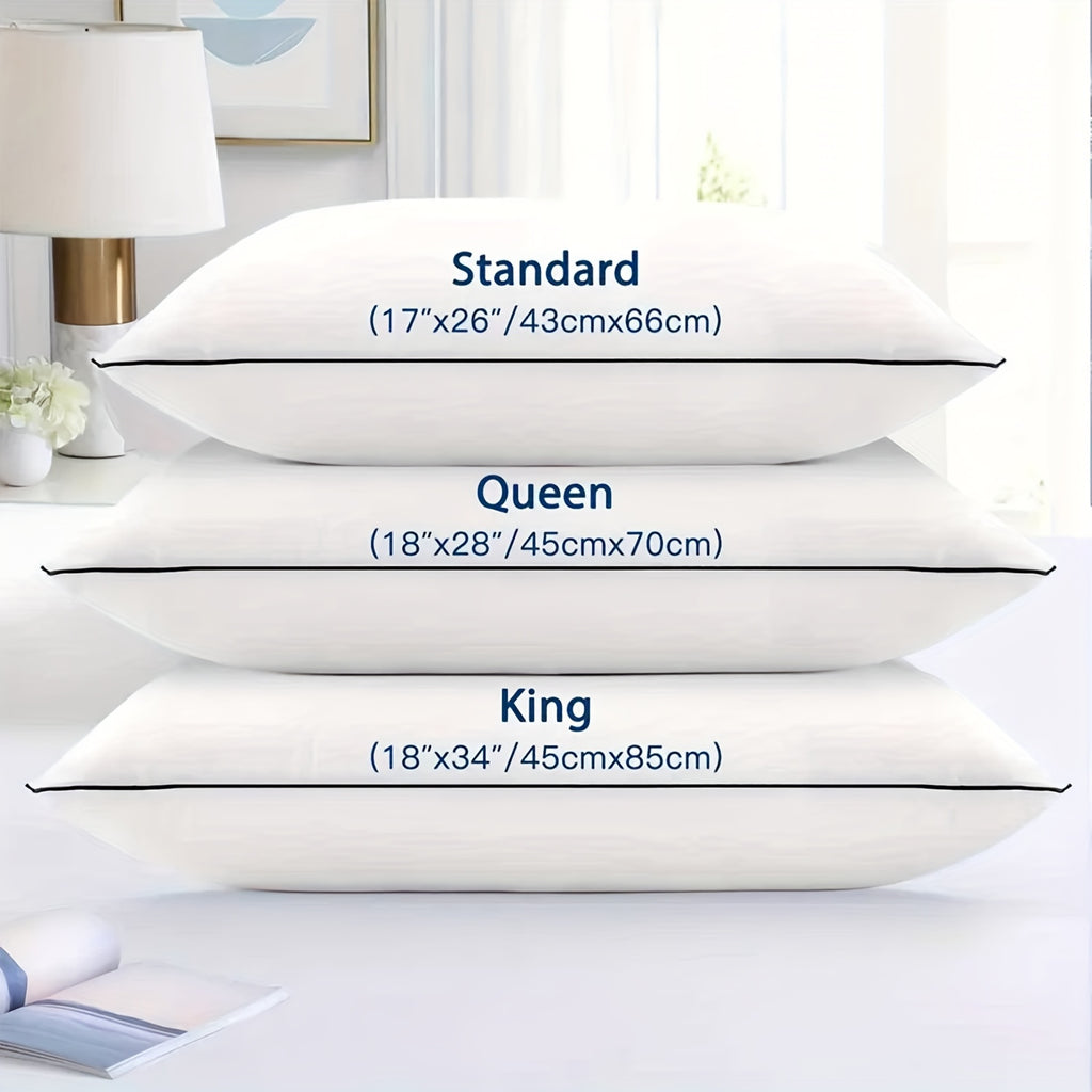 [Breathable] 2/4pcs Luxury Cooling Bed Pillows - Soft Down Alternative Fill for Back, Stomach Or Side Sleepers - Hotel Quality, Breathable And Machine Washable for A Restful Night's Sleep, Great Gift