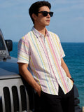 Men'S Short Sleeve Shirt, Hawaiian Style, Print Design, Youthful Beach Casual Design, Men'S Top