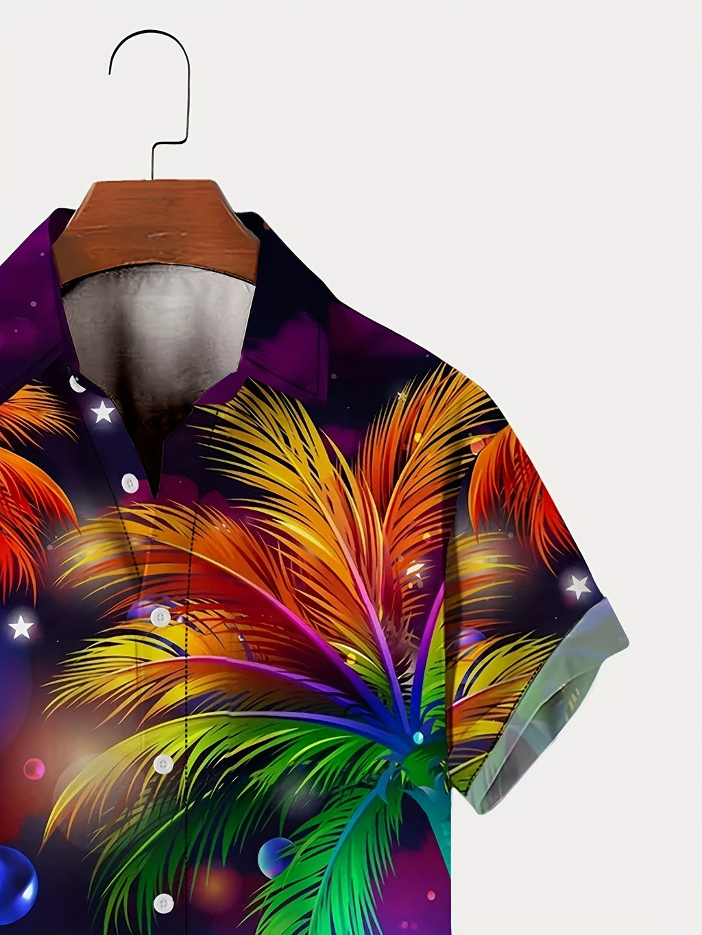New Men's Hawaiian Coconut Tree Sunset Scenery Vacation Button-Up Shirt with Trendy T-Shirt, Versatile for Daily Wear All Seasons, Suitable for Relaxing at Home or Outings,  and Youthful Look, Easy to Create a Casual and Trendy Style