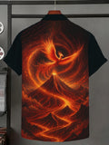 Men's Patterned Printed Short-Sleeve Casual Shirt Men's Everyday Casual Short-Sleeve Shirt