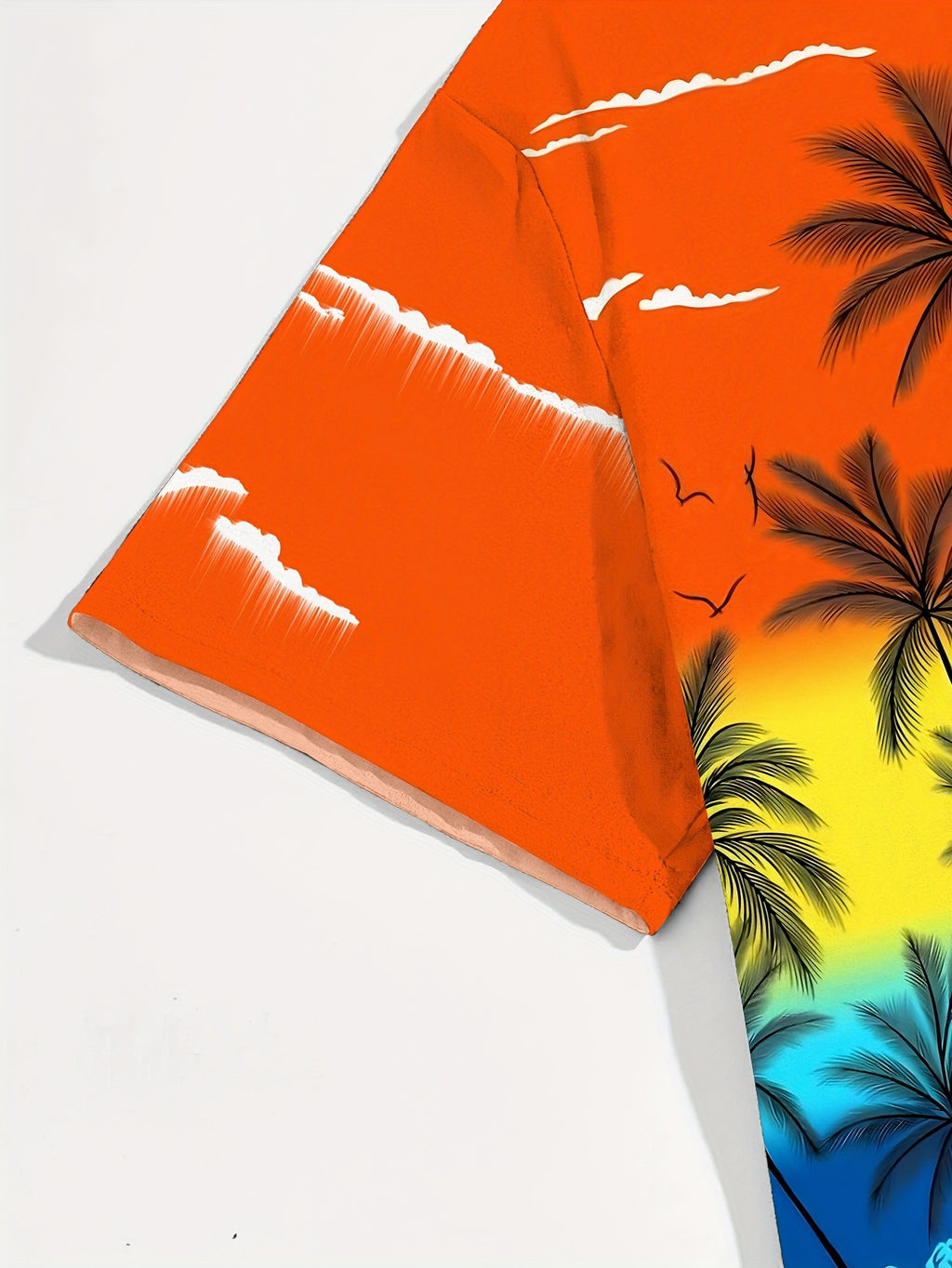 New Men'S Hawaiian Vacation Shirt, Beach Sunset Casual Collar Shirt, Daily Versatile Style for All Seasons, Suitable for Home Relaxation And Outdoor Play, Individual Youthful And Timeless, Easily Creating a Casual Trendy Look