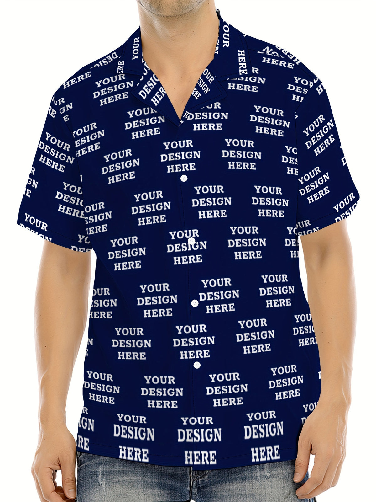 Jiao Jia+ Custom Product - Custom CUSTOM Summer Personalized Cartoon Print Ocean Animal Casual Shirt