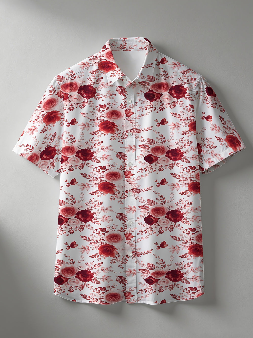 Men'S Short Sleeve Shirt, Hawaiian Style, Digital Print, Youthful Beach Casual, Men'S Top