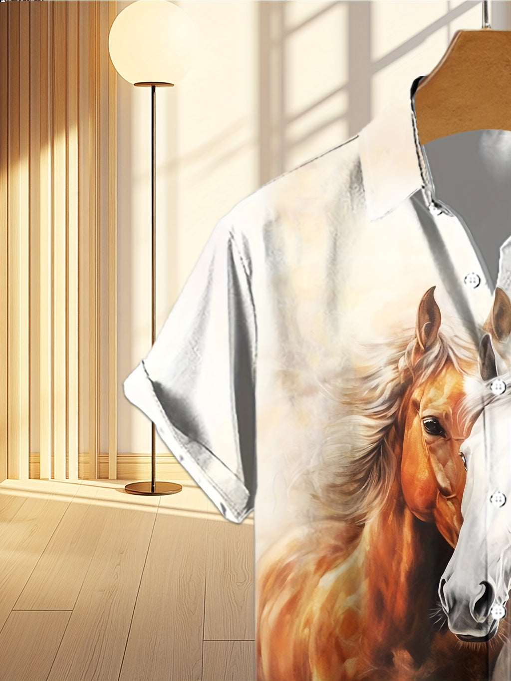 New Men'S Novelty Buckle Corner Collar Shirt, Suitable for Beachwear, Vacation, And Casual Outings, Casual Summer Top with Breathable Material, Summer Vacation, Casual Loose Fit Tropical Hawaiian Shirt, Breathable Fabric
