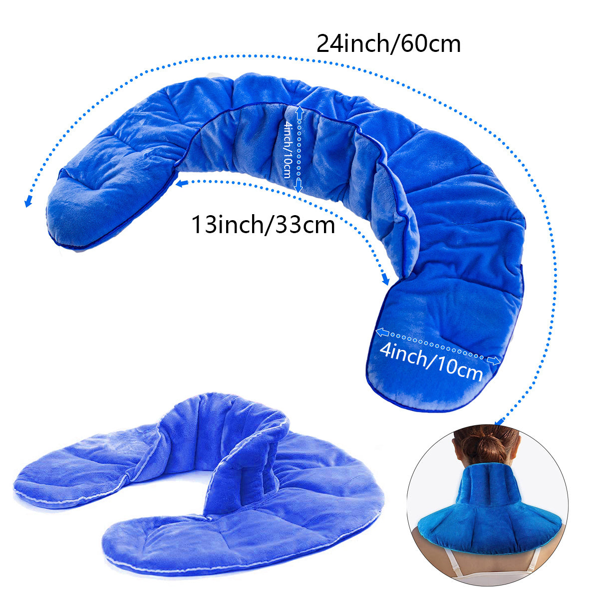 Neck Heating Pad Microwavable, 3 Colour Shoulder Heating Pads, Neck Warmer Neck Wrap Microwavable With Moist Heat, Blue, Purple, Grey