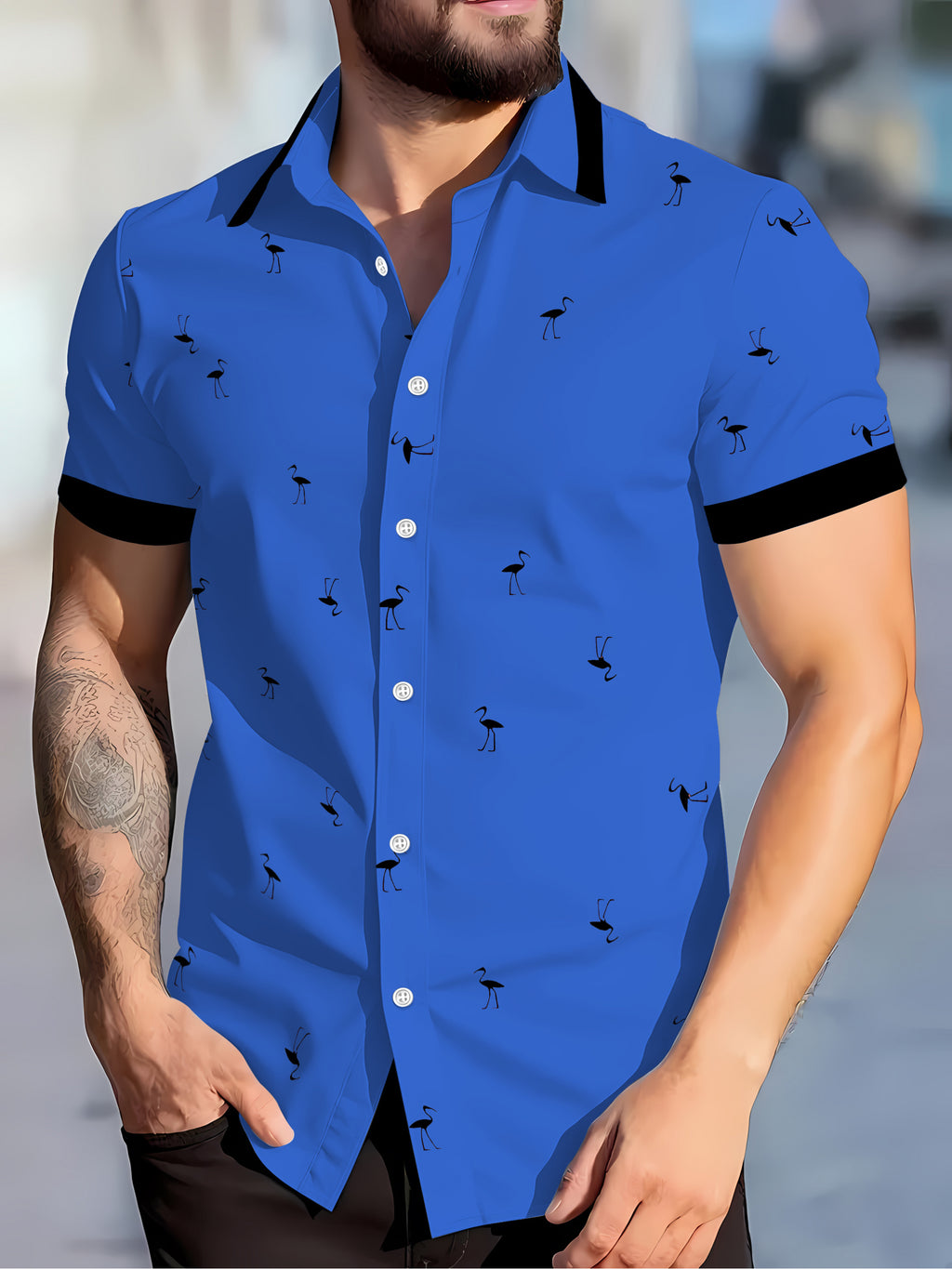 Fashion Easy Men'S Shirt, Men'S Summer New Short Sleeve Shirt