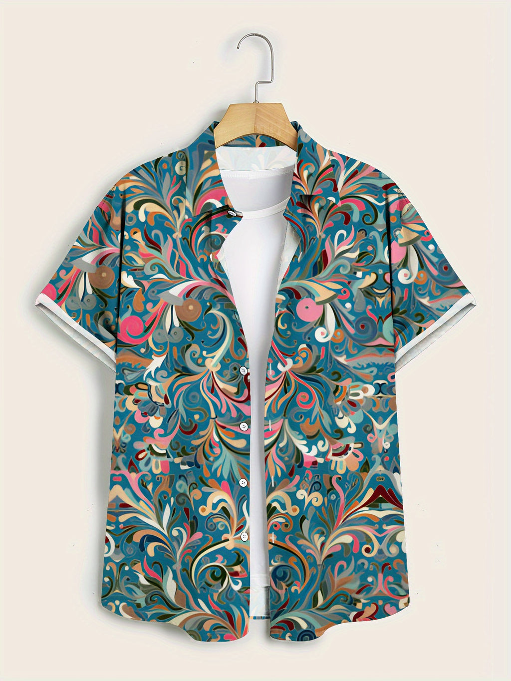 New Men's Casual Regular Fit Short-Sleeve Shirt. The Regular Fit Is Suitable for Dances, Parties, Dinners, Daily Commutes, Casual Outings, Dates, Friend Gatherings, and Shopping. It Effortlessly Adapts to All Summer-wear Scenarios