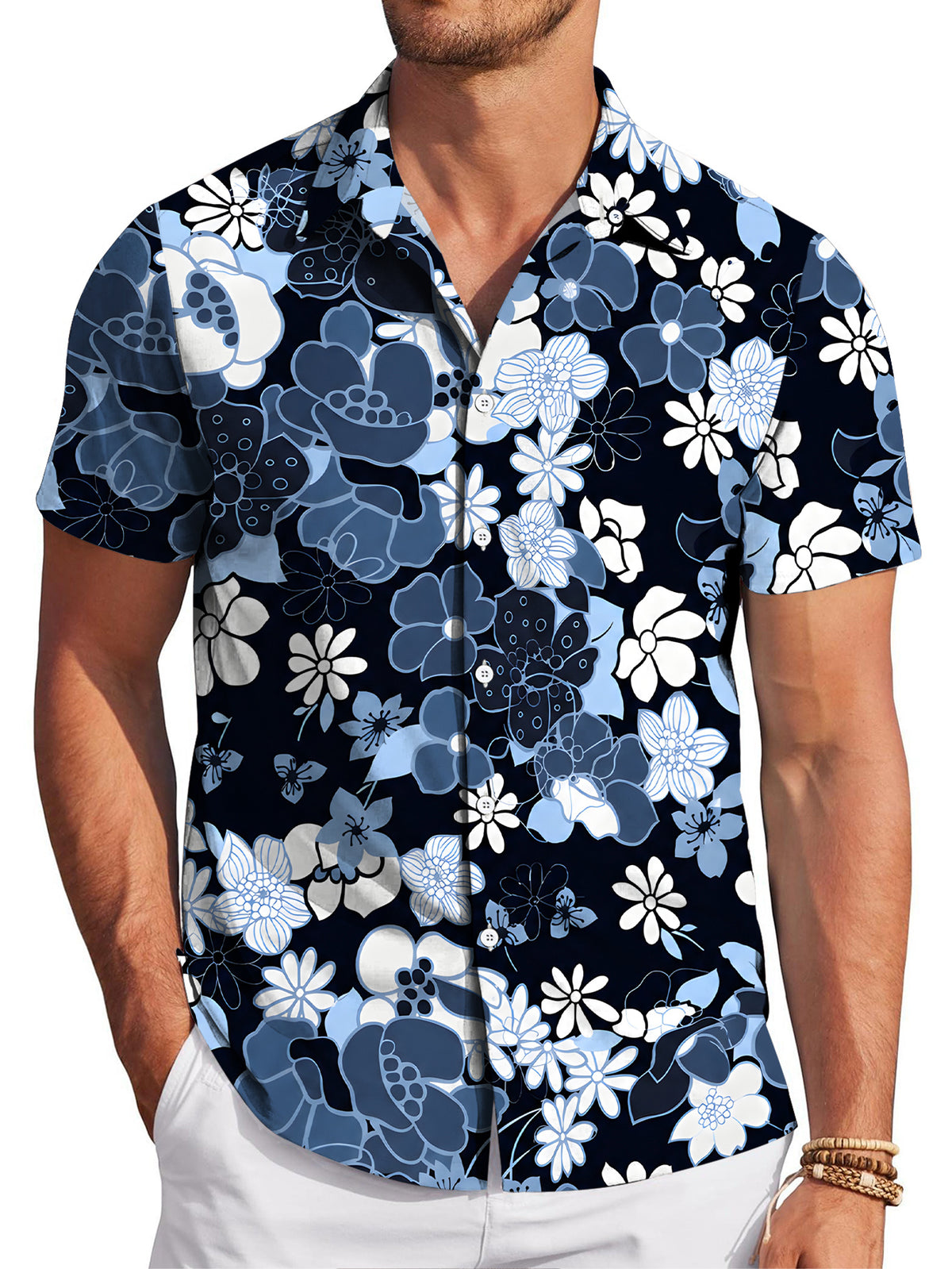 [Print Design - Not Texture] Casual Shirt, Men'S Digital Print Code Short Sleeve Shirt, Fashionable And Grand Dopamine, Party Top, Clothing/Print/Summer/Apparel/Men/Streetwear/Trendy