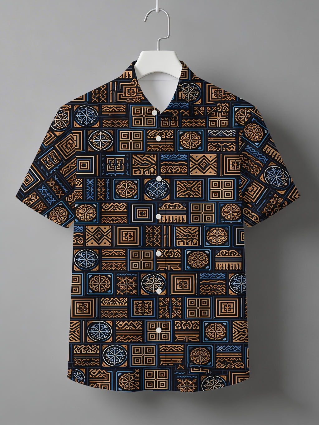 New Summer Short-Sleeve Shirt for Men, Hawaiian Style, Youthful Beach Casual Wear, Men's Top. Breathable Material, Casual Lapel Style, Easy-Care Fabric, Versatile Quick-Dry Top