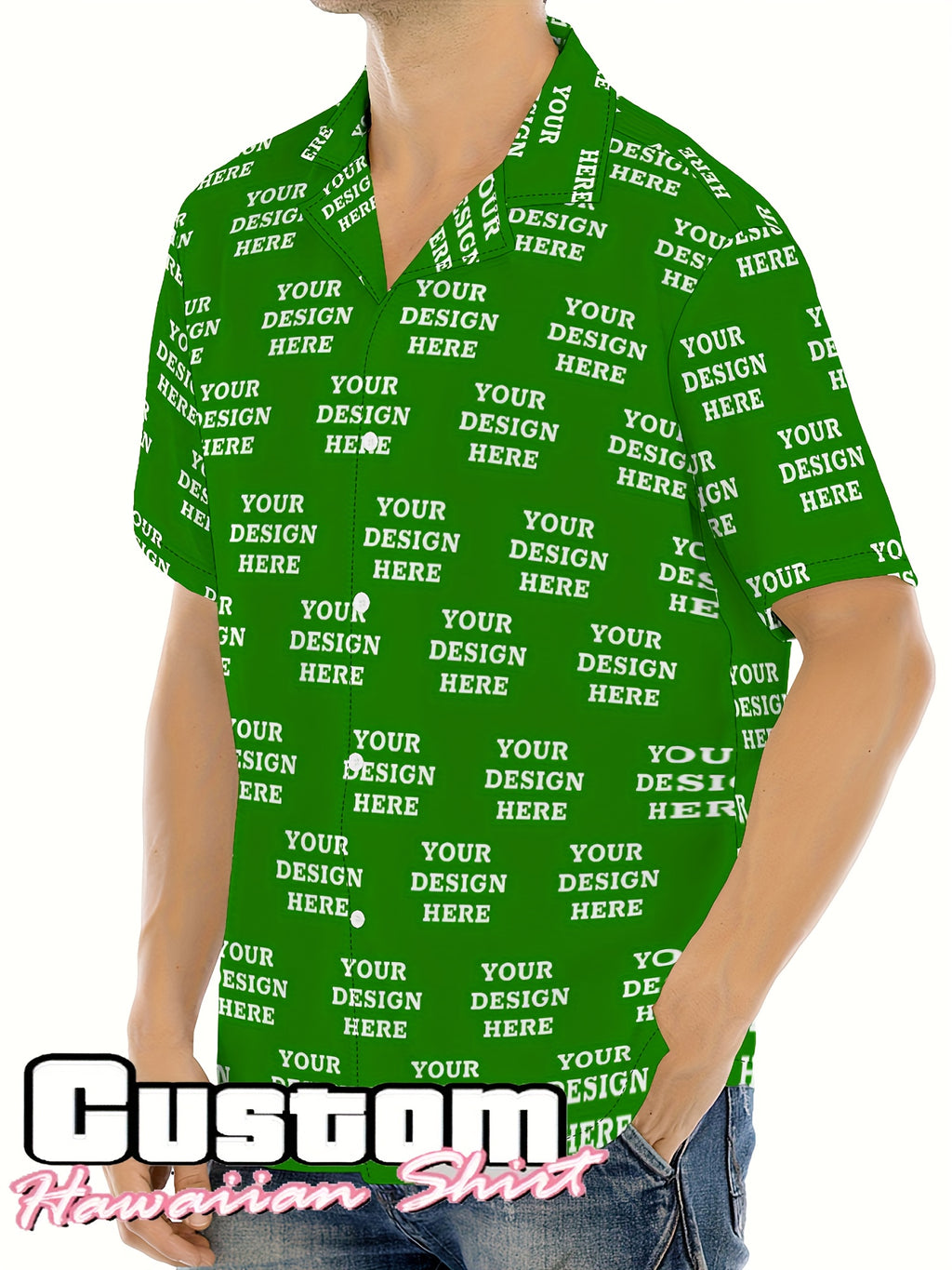 Jiao Jia+ Custom Product - Custom CUSTOM Summer Personalized Cartoon Print Ocean Animal Casual Shirt