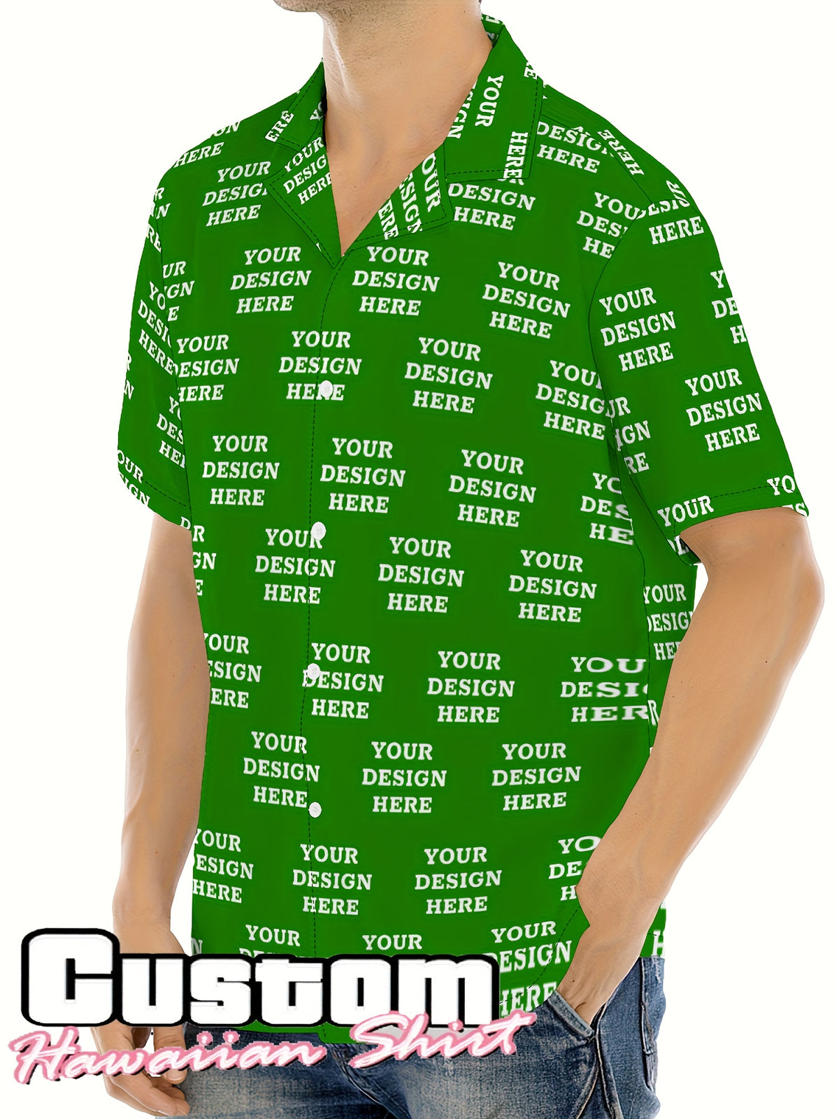 Jiao Jia+ Custom Product - Custom CUSTOM Summer Personalized Cartoon Print Ocean Animal Casual Shirt