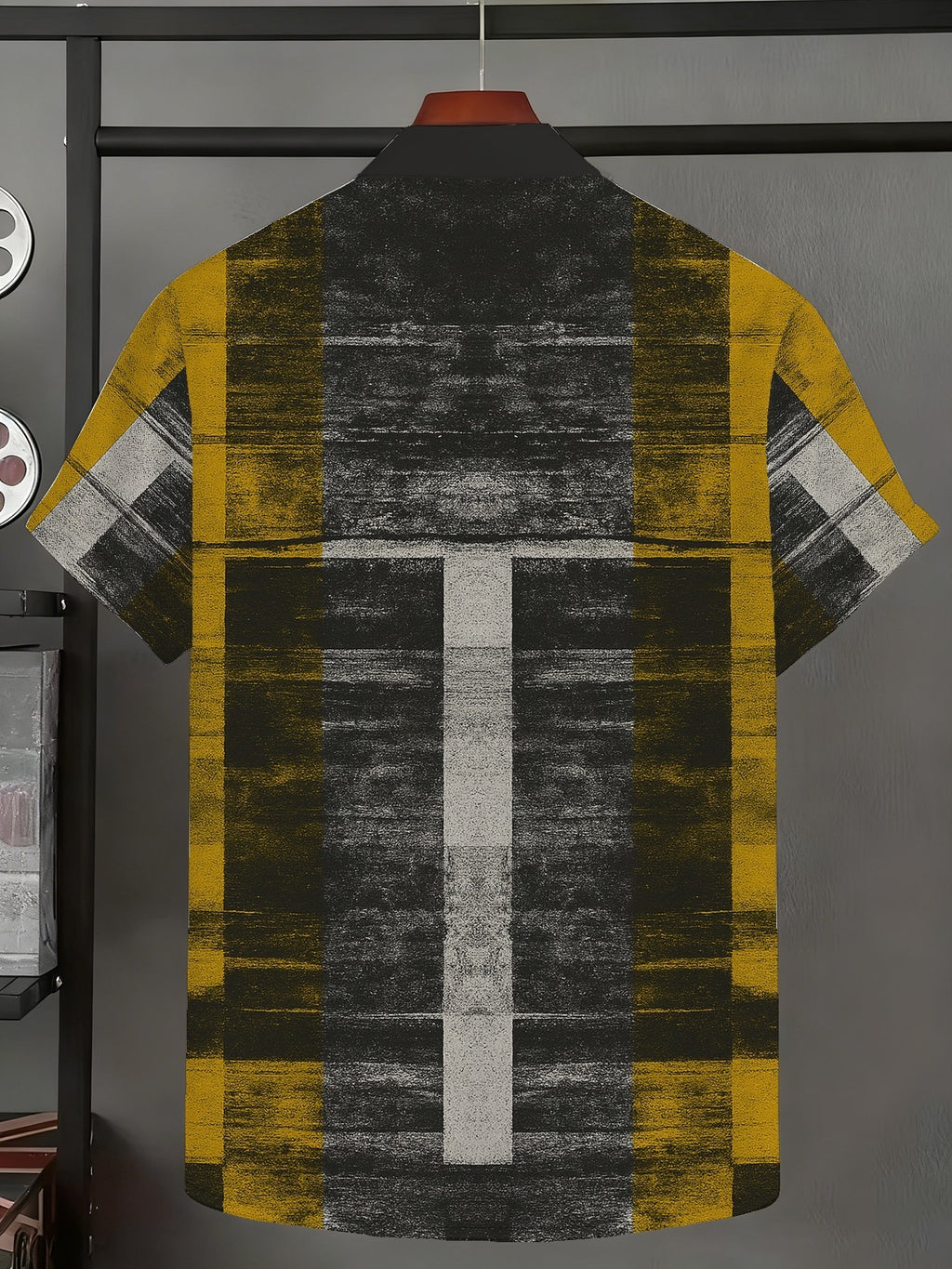Men's Patterned Printed Short-Sleeve Casual Shirt Men's Everyday Casual Short-Sleeve Shirt