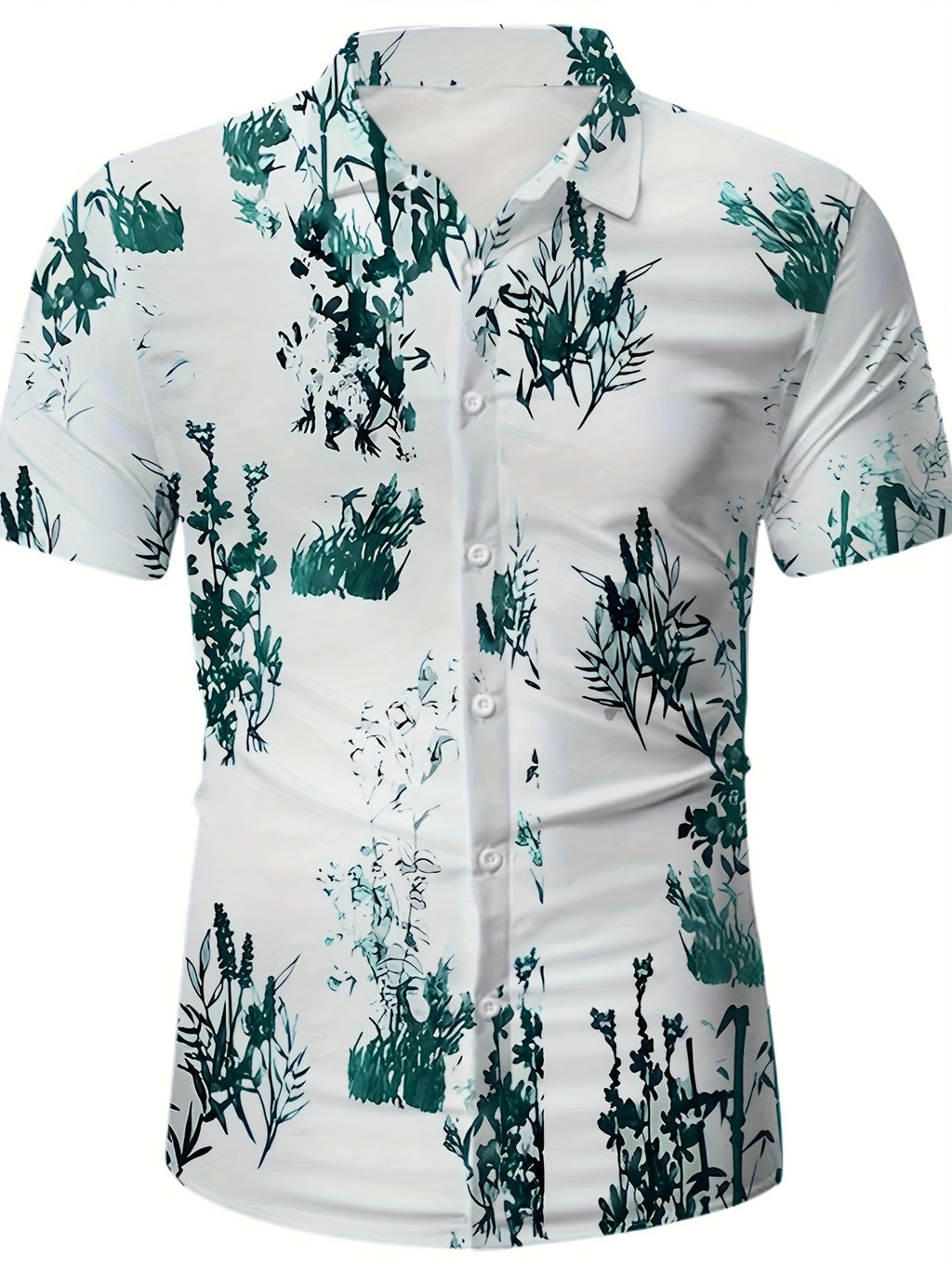 Summer New Men's Short Sleeve Hawaiian Shirt Fashion Casual Tropical Floral Pattern Design Men's Top