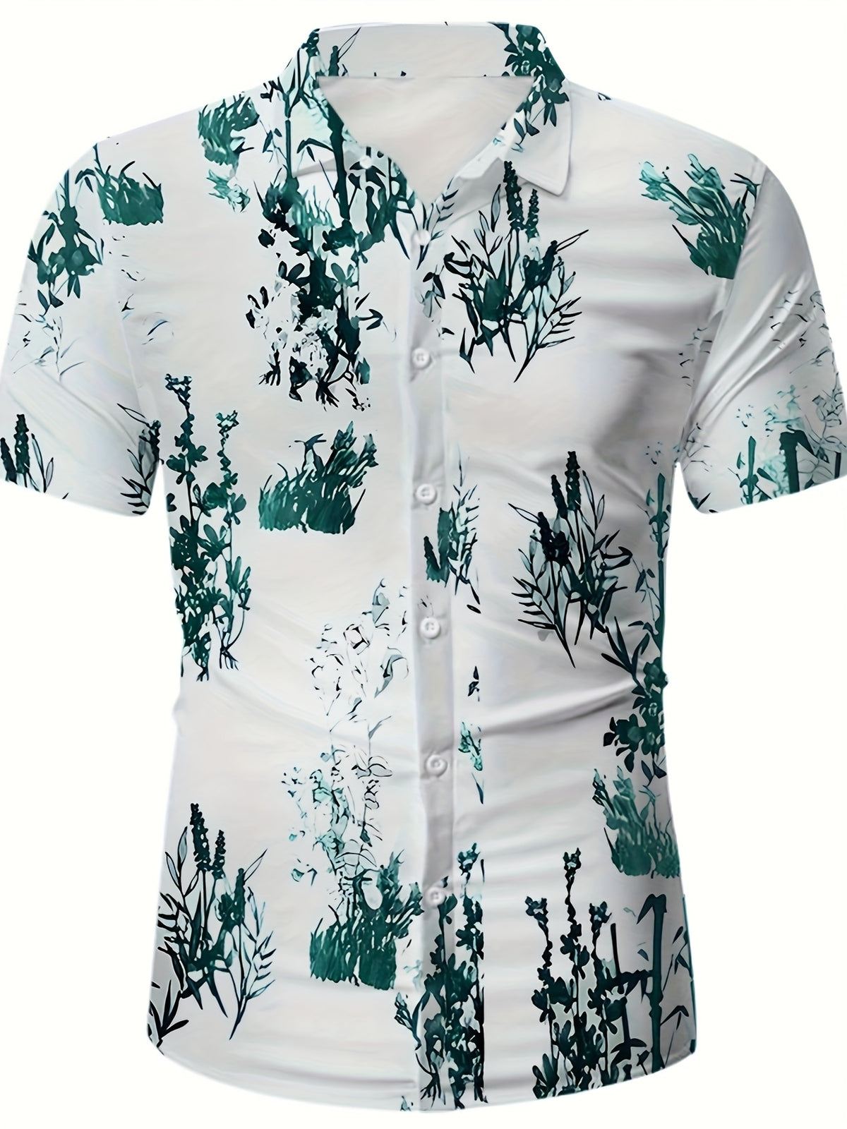 Summer New Men's Short Sleeve Hawaiian Shirt Fashion Casual Tropical Floral Pattern Design Men's Top