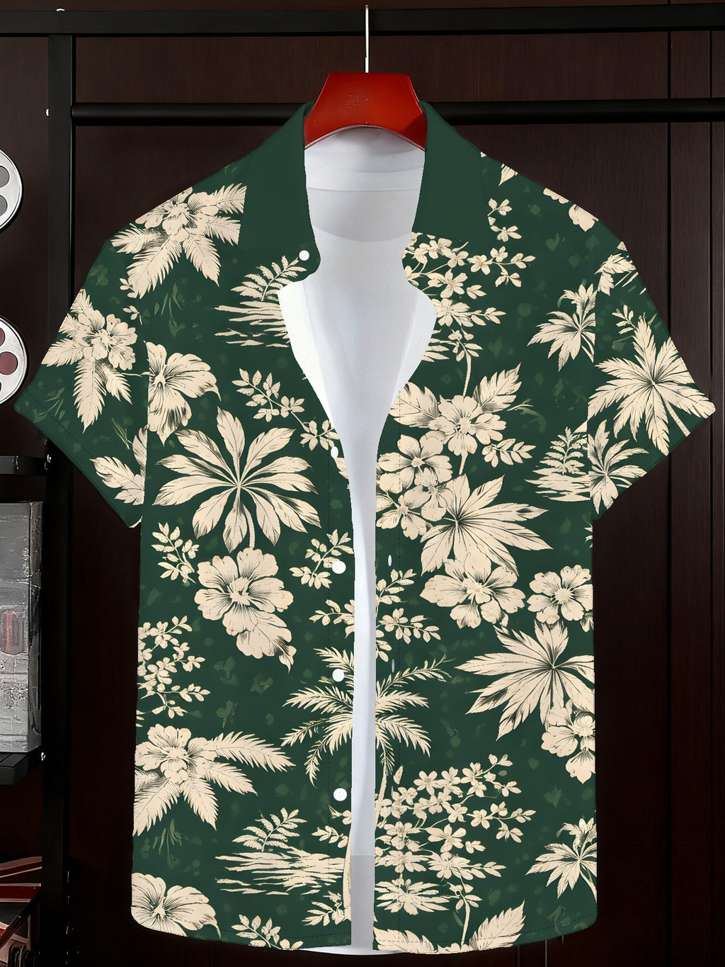 Men'S Patterned Printed Short-Sleeve Casual Shirt Men'S Everyday Casual Short-Sleeve Shirt