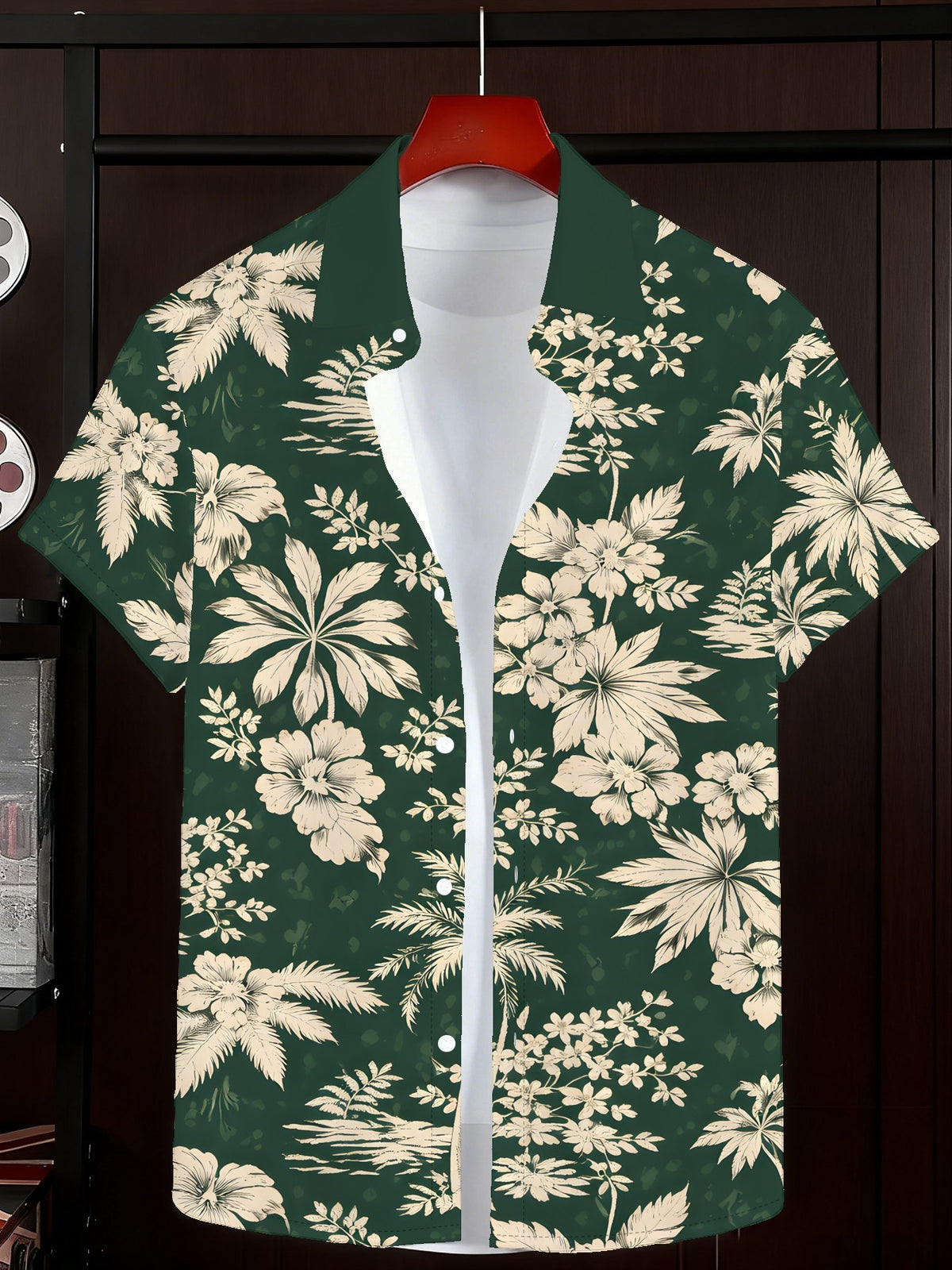 Men'S Patterned Printed Short-Sleeve Casual Shirt Men'S Everyday Casual Short-Sleeve Shirt