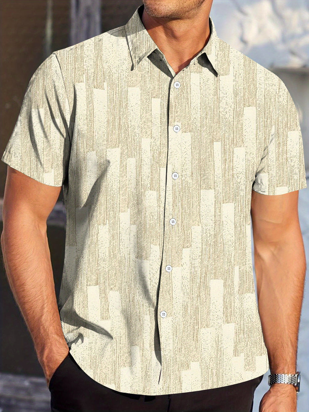 New Men'S Casual Shirt, Loose All-Match Machine Washable, Daily Casual Sports Outdoor Vacation Wear