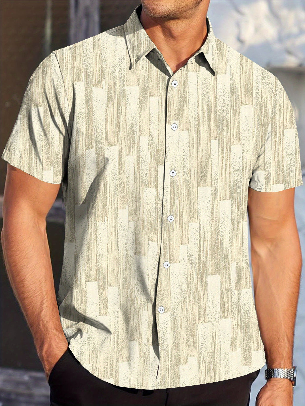 New Men'S Casual Shirt, Loose All-Match Machine Washable, Daily Casual Sports Outdoor Vacation Wear