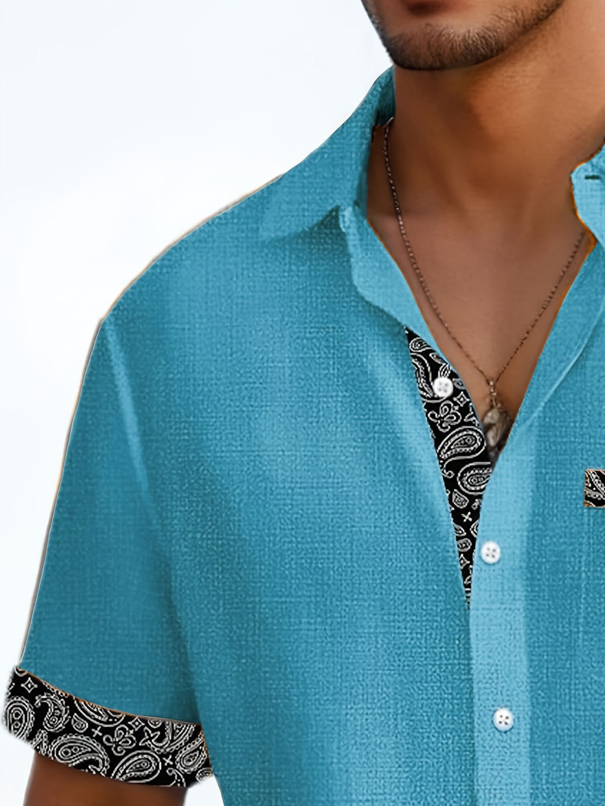 Vintage Cashew Floral Print Men'S Plus Size Lightweight Button-Up Vacation Hawaiian Shirt