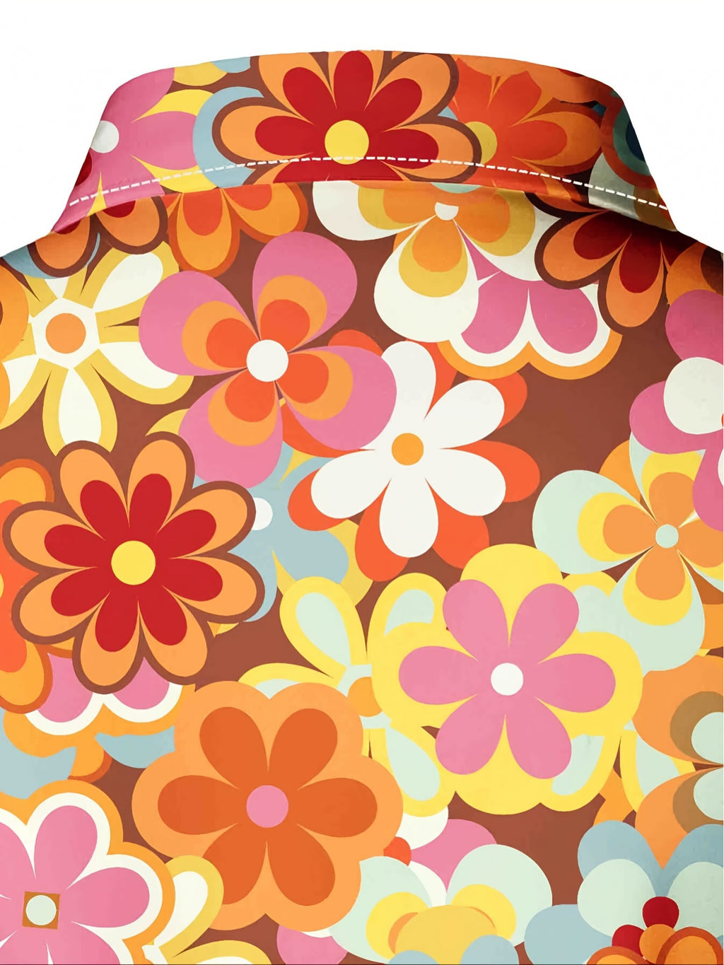Men's Long Sleeve Shirt Flower Print Shirt