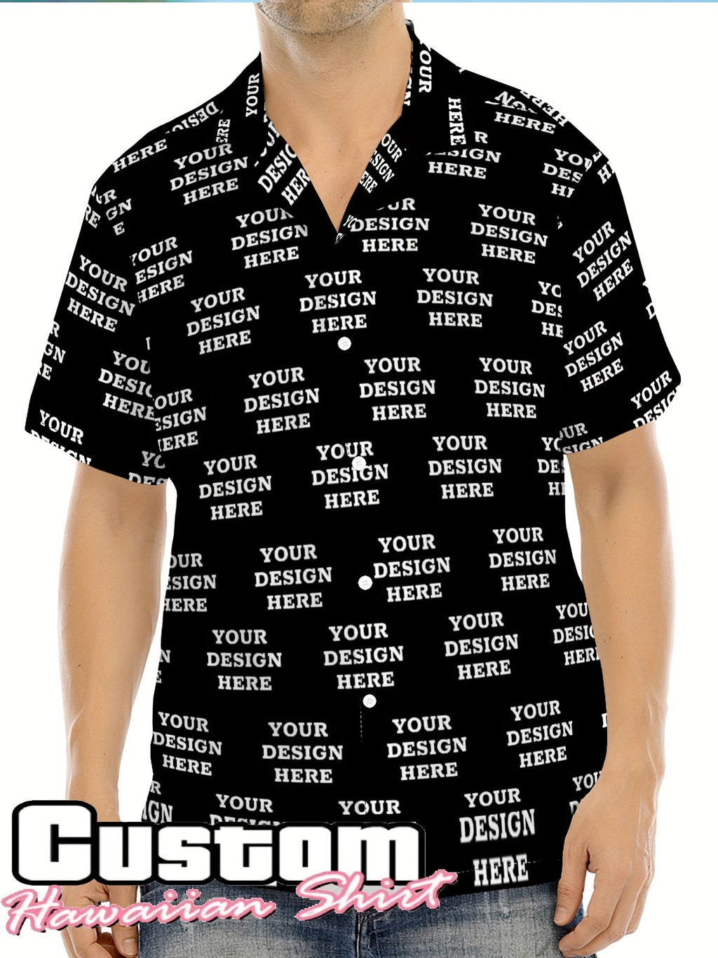 Jiao Jia+ Custom Product - Custom CUSTOM Summer Personalized Cartoon Print Ocean Animal Casual Shirt