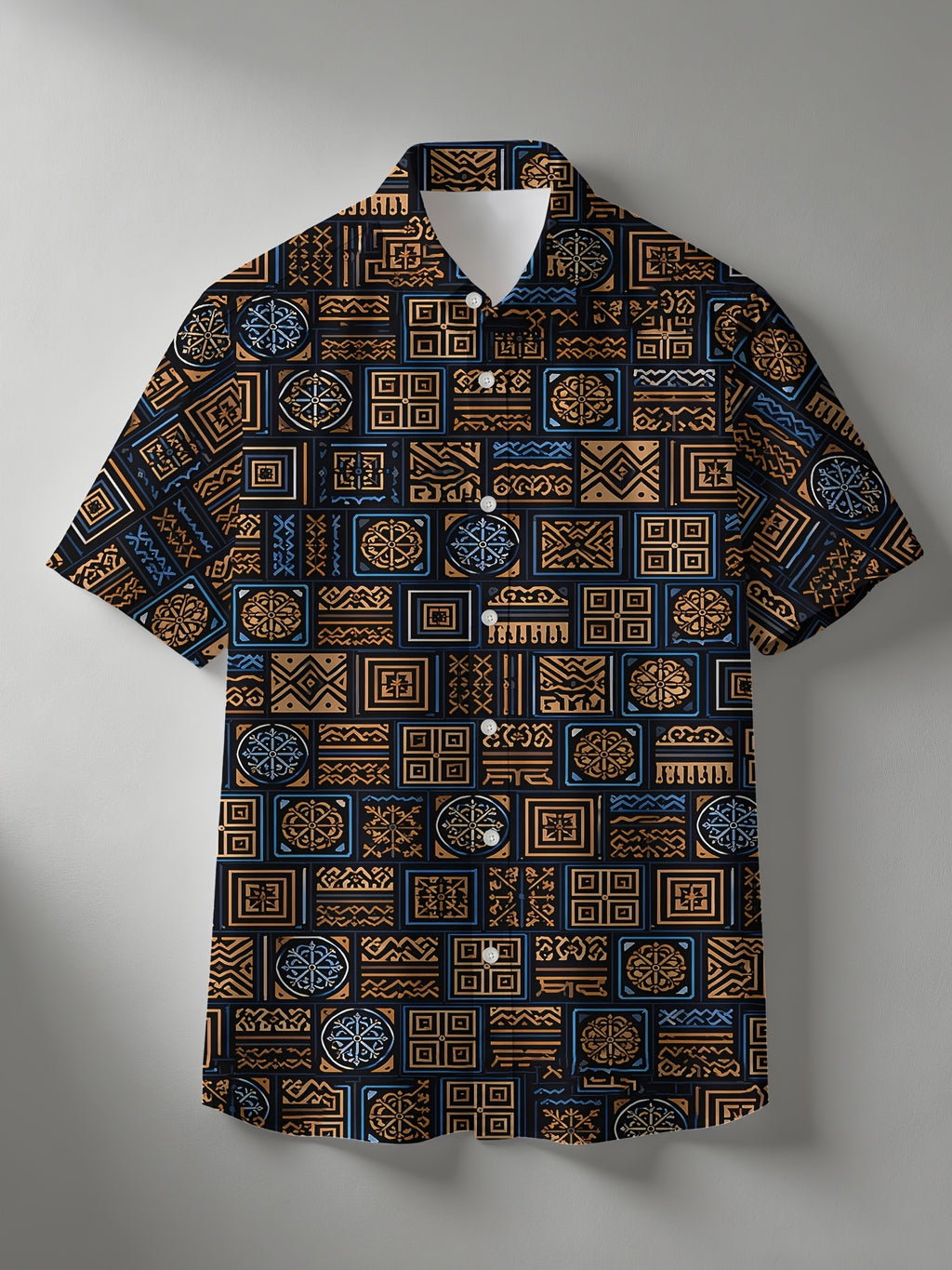 New Summer Short-Sleeve Shirt for Men, Hawaiian Style, Youthful Beach Casual Wear, Men's Top. Breathable Material, Casual Lapel Style, Easy-Care Fabric, Versatile Quick-Dry Top