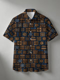 New Summer Short-Sleeve Shirt for Men, Hawaiian Style, Youthful Beach Casual Wear, Men's Top. Breathable Material, Casual Lapel Style, Easy-Care Fabric, Versatile Quick-Dry Top