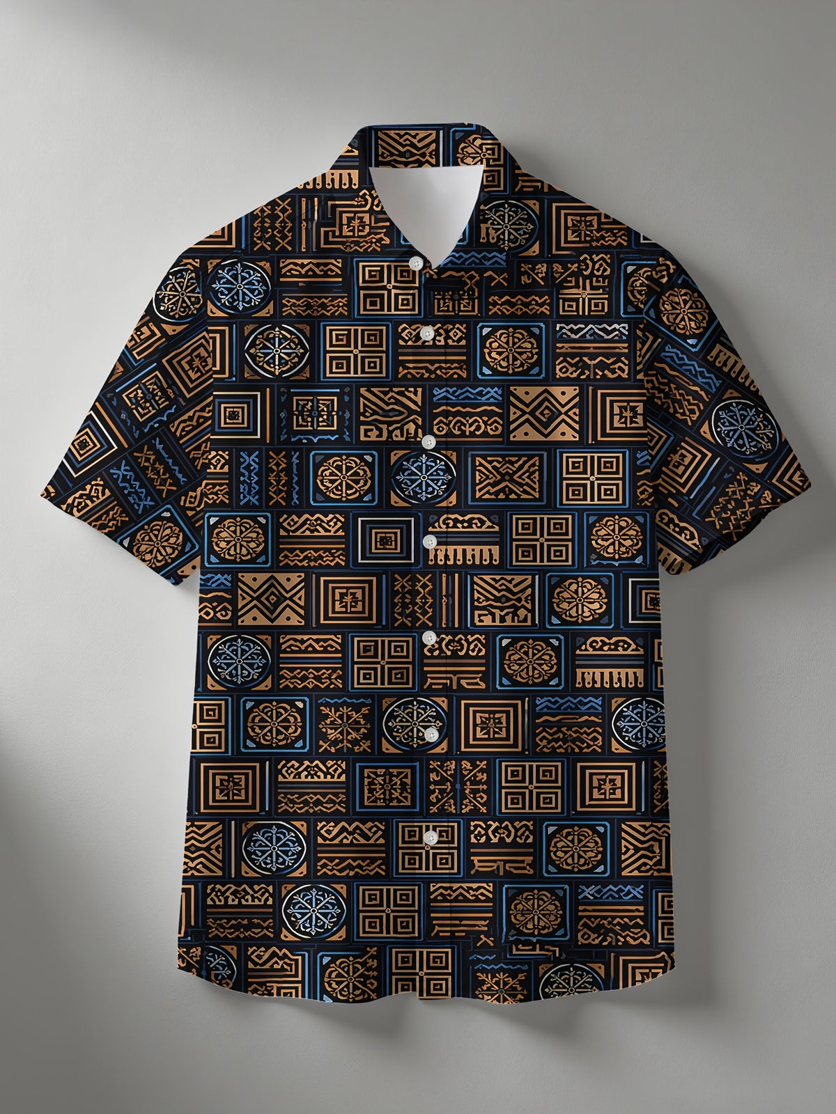 New Summer Short-Sleeve Shirt for Men, Hawaiian Style, Youthful Beach Casual Wear, Men's Top. Breathable Material, Casual Lapel Style, Easy-Care Fabric, Versatile Quick-Dry Top