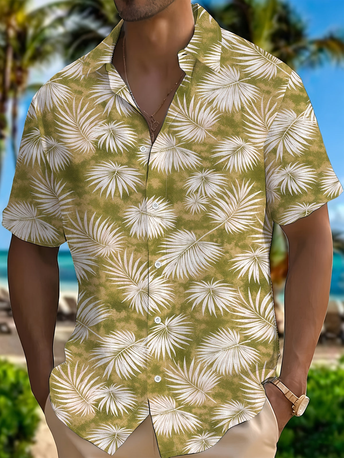 Men's Spring/Summer Hawaiian Short Sleeve Shirt