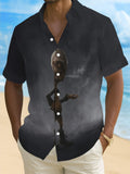 Men'S Patterned Printed Short-Sleeve Casual Shirt Men'S Everyday Casual Short-Sleeve Shirt
