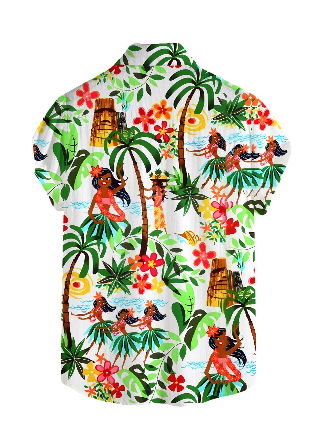 New Men's Sportswear Button-Up Shirt, Digital Print Casual Shirt, Suitable for Beach Vacations, Regular Fit, Unisex Shirt