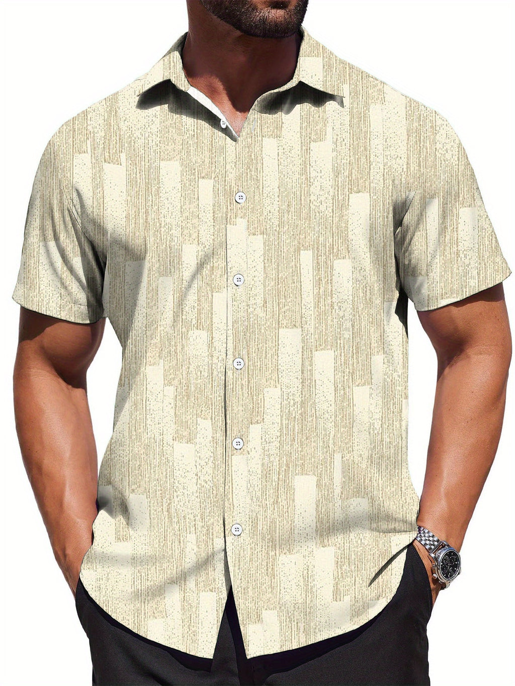 New Men'S Casual Shirt, Loose All-Match Machine Washable, Daily Casual Sports Outdoor Vacation Wear