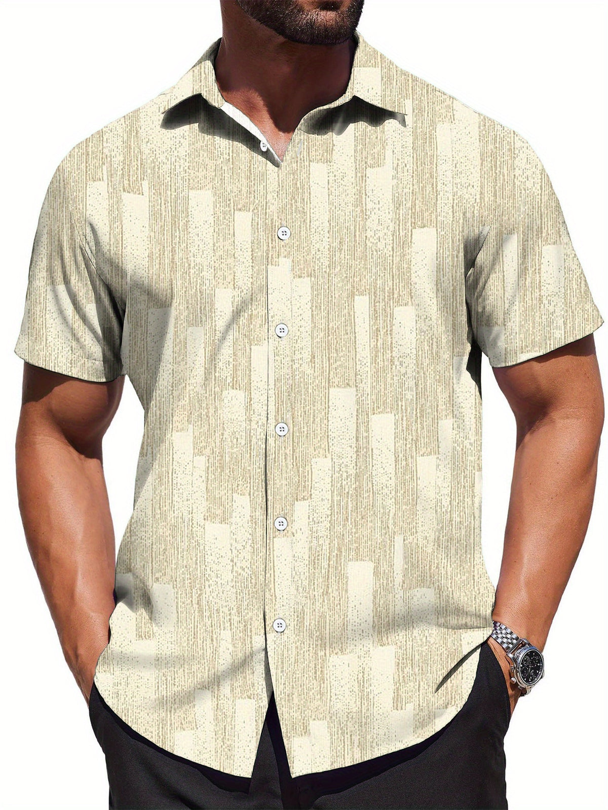 New Men'S Casual Shirt, Loose All-Match Machine Washable, Daily Casual Sports Outdoor Vacation Wear