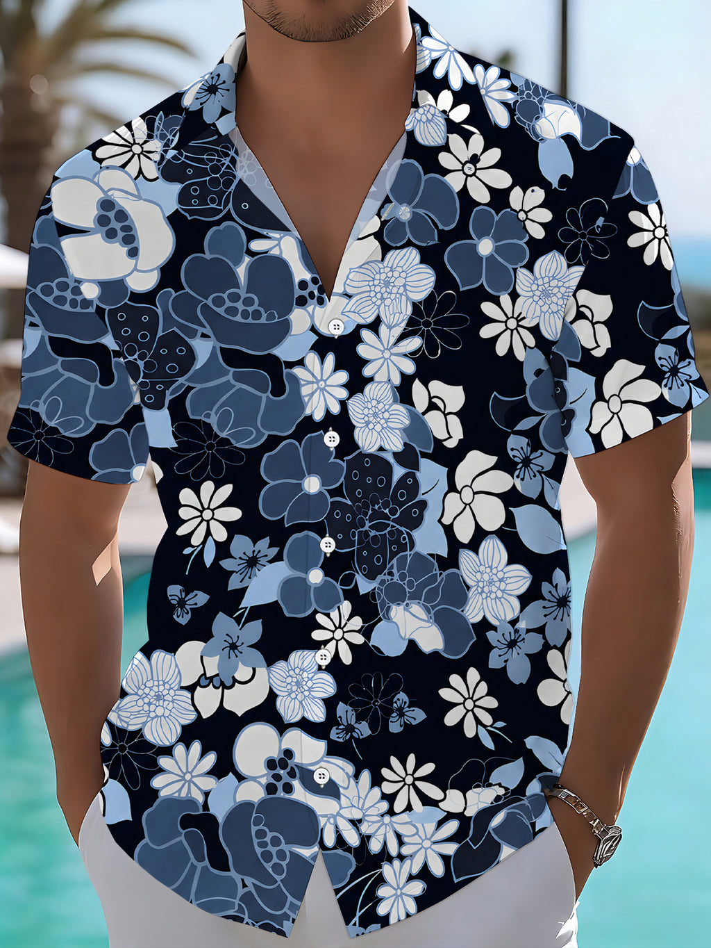 [Print Design - Not Texture] Casual Shirt, Men'S Digital Print Code Short Sleeve Shirt, Fashionable And Grand Dopamine, Party Top, Clothing/Print/Summer/Apparel/Men/Streetwear/Trendy