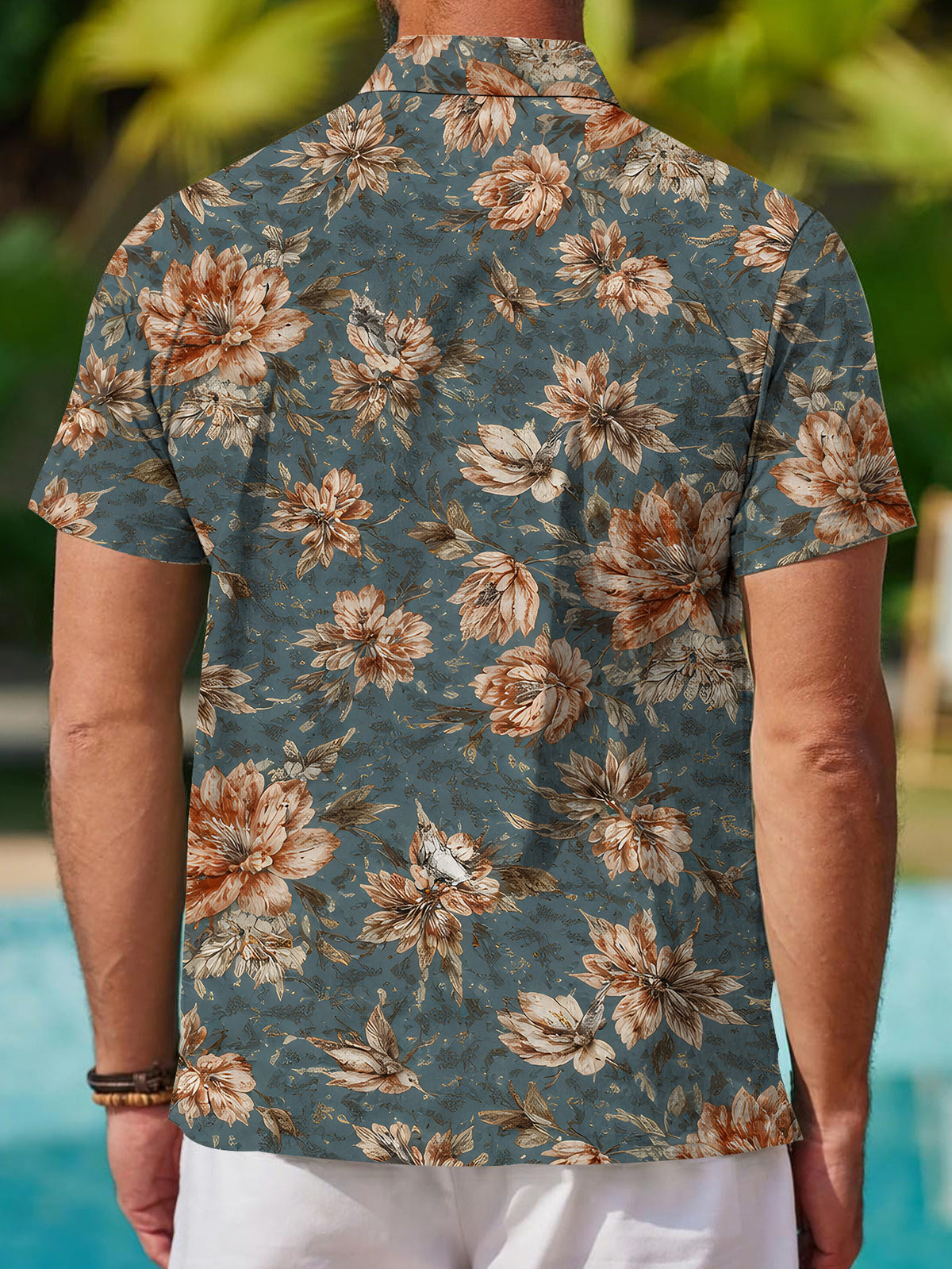 Men'S Short Sleeve Shirt Retro Style Men'S Print Shirt Short Sleeve Floral Pattern Cool Men'S Shirt Men'S Casual Short Sleeve Shirt Summer